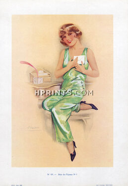 Suzanne Meunier 1930 Pajamas Fashion Illustration