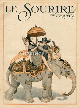 Gerda Wegener 1917 Elephant Walk, sexy looking girls