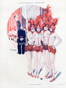 Cuesta 1927 Chorus Girls Music-Hall Costume Topless