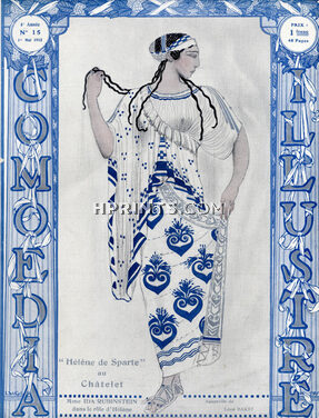 Léon Bakst 1912 Ida Rubinstein Hélène de Sparte Costume
