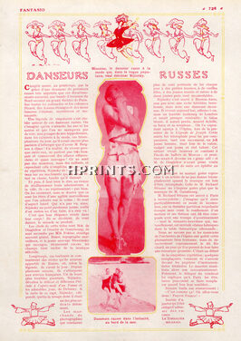 Danseurs Russes, 1914 - Léonide Miassine Russian Ballet, Text by Le Timbalier Milanais