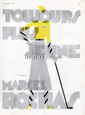 Marcel Rochas 1930 Sport Fashion Golf Paul Valentin Art Deco Style