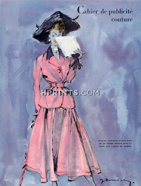 Paquin 1948 Tailleur rose, Summer Suit, Jacques Demachy