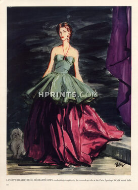 Willaumez 1939 Jeanne Lanvin Fashion Evening Gown