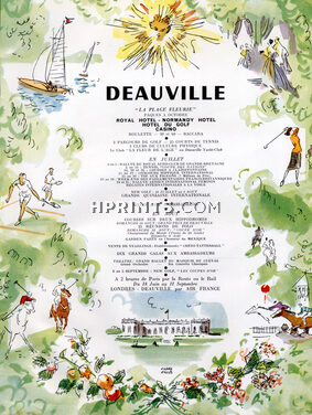 Deauville 1954 Casino Gambling, Golf, Polo, Tennis, Horse Racing, Pierre Pagès