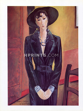 Yves Saint Laurent 1983 Tribute to Modigliani by Jean Louis Morelle