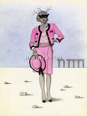 Chanel 1983 Tailleur, Pierre Le Tan Fashion Illustration