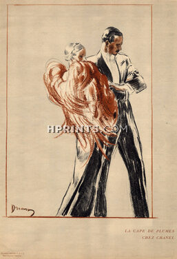 Chanel 1934 Etienne Drian, Feathers Cape