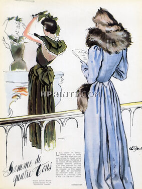 René Bouché 1939 Chanel & Mainbocher