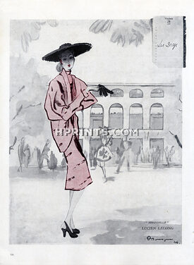 Mourgue 1946 Lucien Lelong Summer Suit Fashion