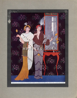 Fourrures Max 1912 Evening Gown, Furs, George Barbier