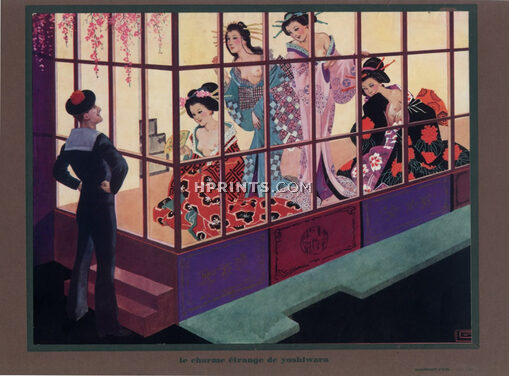 Georges Leonnec 1923 Le Charme Etrange de Yoshiwara Geisha