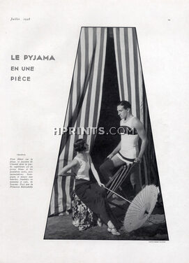 Chantal 1928 "Le Pyjama en une pièce" Beachwear, Princesse Belosselsky, Photo Hoyningen-Huene