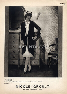 Nicole Groult 1927 "Chine" Flapper fashion style the "Garçonne", Photo Scaioni