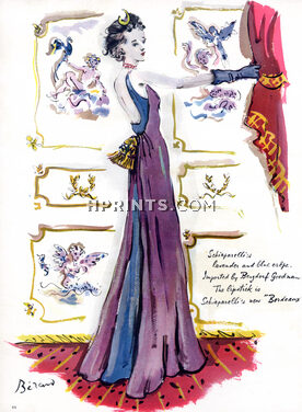 Schiaparelli 1940 Evening Gown Deco Christian Bérard