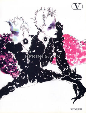 Valentino 1984 Fashion Illustrations, Tony Viramontes