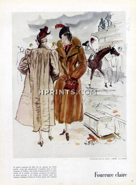 Hermès & Leroy 1937 Fur Coats, Talbot Hats, Bouët-Willaumez, Horse Racing