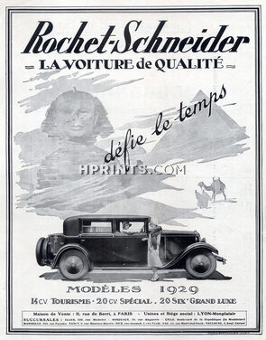Rochet-Schneider (Cars) 1928 Egypt Sphinx