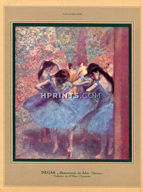 Degas 1937 ''Danseuses en Bleu'' Dancers in Blue, Ballet