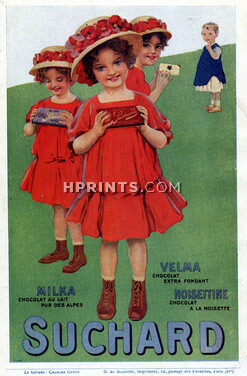 Suchard (Chocolates) 1911 Milka Red Dress Girls