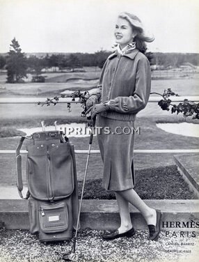 Hermès (Couture) 1958 Suit & Golf Bag