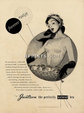 Jantzen (Lingerie) 1951 Natural Bra, Pin-up