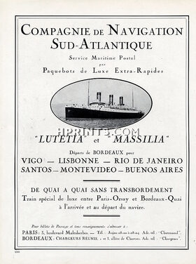 Compagnie Sud-Atlantique 1929 Lutetia & Massilia