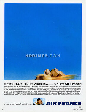 Air France 1968 Egypt Sphinx