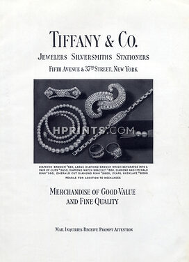 Tiffany & Co. 1936 Diamond Brooch, Clip, Watch Bracelet, Ring, Pearl Necklace