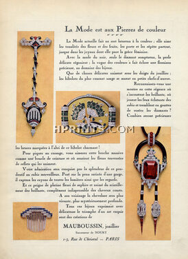 Mauboussin 1926 Bracelet-Montre, Face à Main, Broche, Art Deco