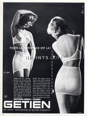 Getien (Lingerie) 1965 Girdle, Bra