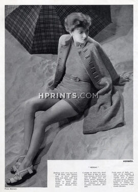 Hermès (Swimwear) 1934 Bathing Suit Model Ressac, Beachwear