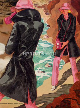 Antonio Lopez 1969 Raincoats, Michèle Rosier, Hechter, Yves Saint-Laurent, Blizzand, 8 Pages, 8 pages