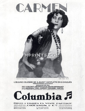 Columbia (Music) 1928 Carmen, Portrait, Gypsy