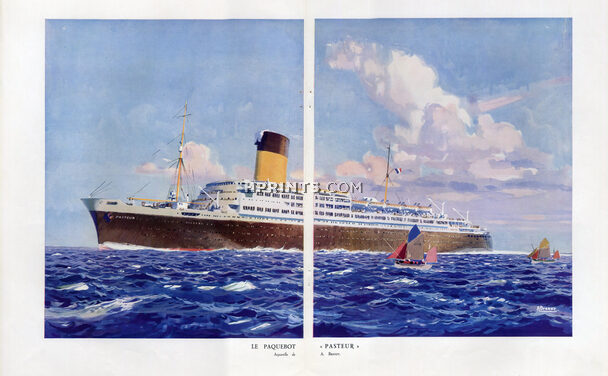 A. Brenet 1939 Pasteur Transatlantic Liner