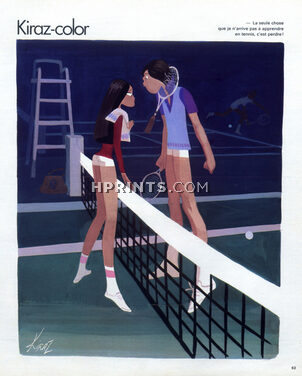 Edmond Kiraz 1978 Les Parisiennes, Kiraz-color, Tennis Players