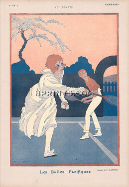 Fabius Lorenzi 1917 Tennis Players, Women in Sports