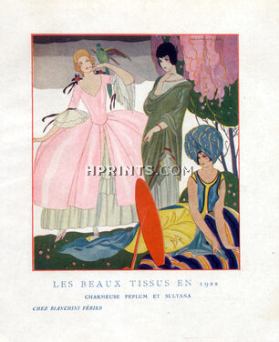 Bianchini Férier 1921 Brunelleschi "Peplum et Sultana" Oriental Style