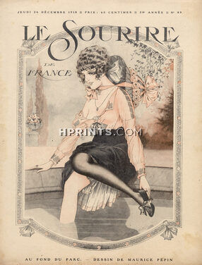Maurice Pépin 1918 Elegant Parisienne, Fashion Art Nouveau Style