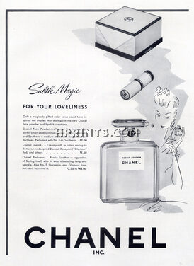 Chanel (Perfumes) 1941 Russia Leather, Lipstick, Face Powder