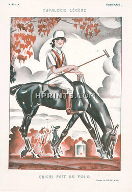 René Max 1922 Player of Polo, Horse