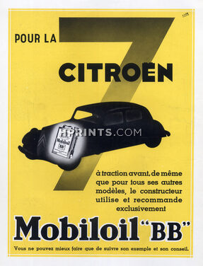 Mobiloil (Motor Oil) 1935 Citroën