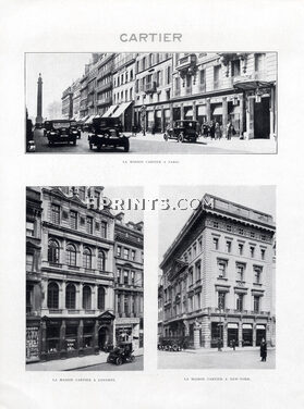 Cartier 1923 Rue de la Paix Paris, Londres, New-York, Shop Window