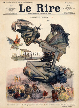 Charles Léandre 1908 L'Aviateur Wright