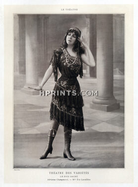 Eve Lavallière 1910 Theatre Costume, Le Bois Sacré