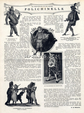 Polichinelle, 1908 - History Costumes, Pulcinella of Watteau, Meissonier, Texte par E. de Batourine