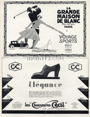 La Grande Maison de Blanc 1926 Sports Golf Tennis, Leon Benigni