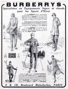 Burberrys (Clothing) 1924 Clothes for Skiing, Ice Skating