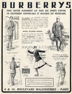 Burberrys (Clothing) 1926 Fashion Sport, Skiing, Ice Skating, Sighthound, Greyhound