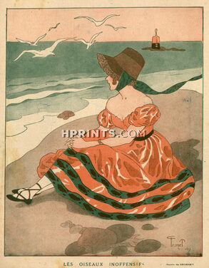 Guy Georget 1918 The Birds, Woman on the Beach
